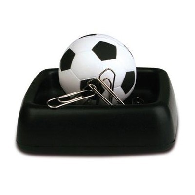 antystres  personalizowany piłka futbolowa na podstawce z magnesem na spinacze biurowe